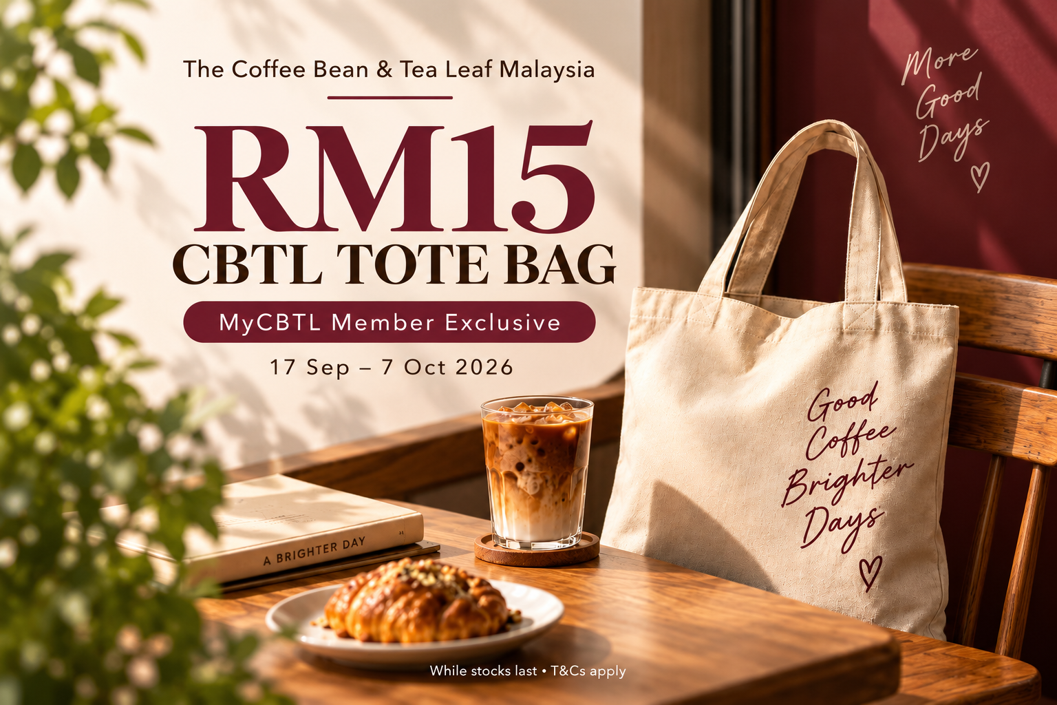 CBTL帆布袋只要RM15！MyCBTL会员限时入手，售完即止